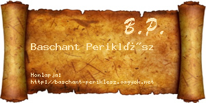 Baschant Periklész névjegykártya